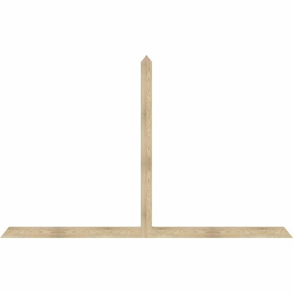 Ekena Millwork Portland Rough Sawn Timber Gable Bracket, Douglas Fir, 108"W x 68"H x 2"D x 4"F, 15/12 Pitch GBW108X68X0204POR00RDF - main